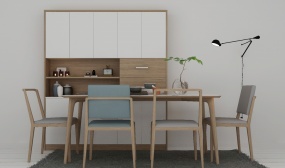 原木风3D家具模型设计